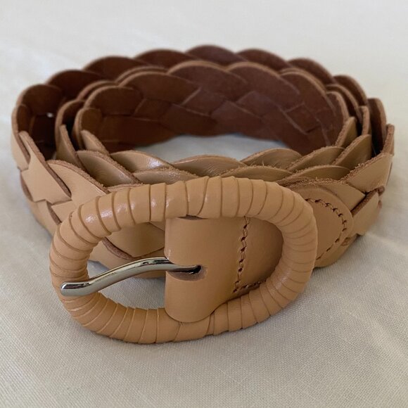 J.Crew Factory Braided leather belt size XS/S - Picture 2 of 10